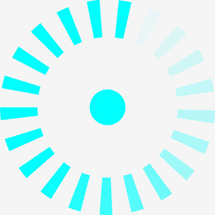 蓝白放射状几何图形元素