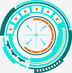 科技感圆形界面元素图案