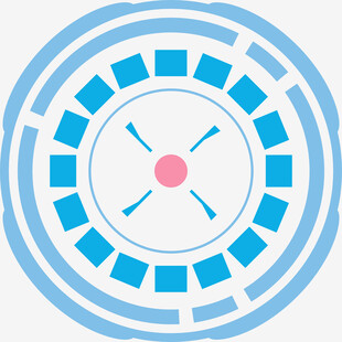 蓝色科技风圆形图案设计