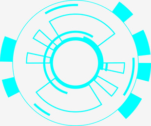 科技感蓝色圆形界面元素