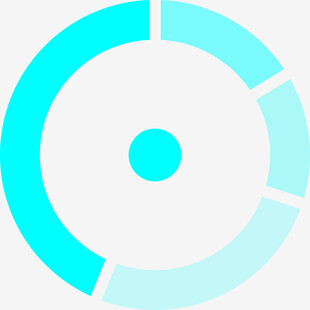 蓝白色渐变环形图标