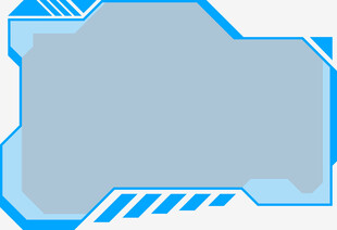 蓝色科技风边框设计元素