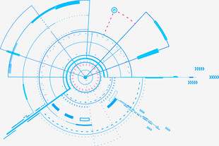 科技感蓝色未来界面元素