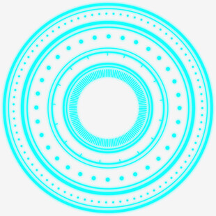 蓝白环形几何装饰图案