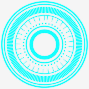 蓝绿色圆形几何装饰图案