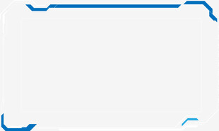 蓝色简约边框空白背景图