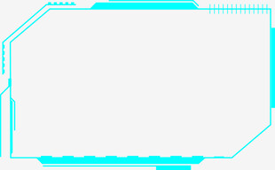 蓝绿色科技风边框背景