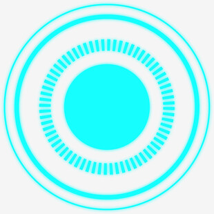 蓝白渐变圆形图案元素