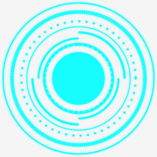 蓝白渐变环形图案设计