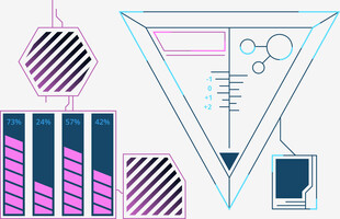 几何图形构成的抽象图案