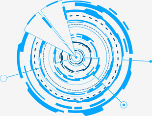 科技感蓝色环形抽象图案