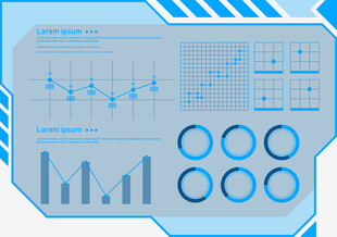 科技风数据图表界面展示