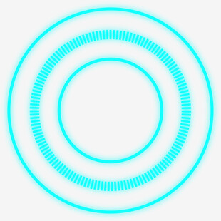蓝色环形线条图案设计