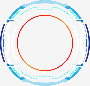 科技感环形边框设计元素
