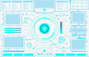 科技感界面设计元素展示