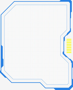 蓝色科技风边框背景图