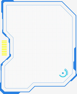 科技风蓝色边框空白背景图
