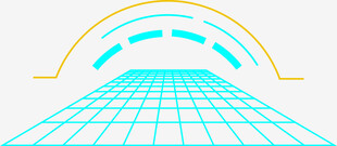 未来科技感的几何空间场景