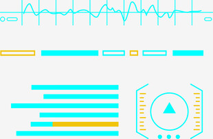 科技感数据界面元素展示