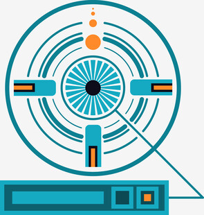 科技感雷达监测设备图