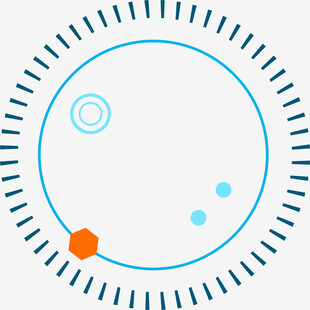 简约圆形几何图案元素