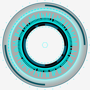 科技感圆形界面元素设计