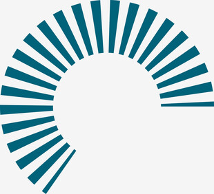 蓝白扇形图案设计元素