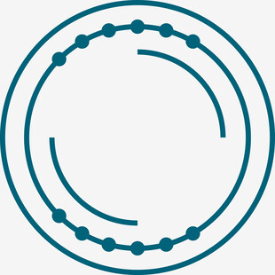 蓝色环形图案设计元素