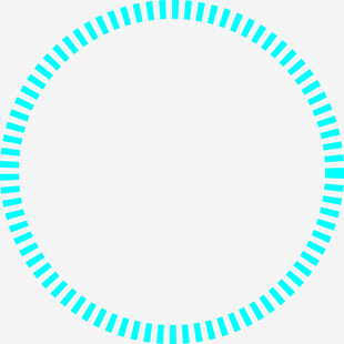 蓝色虚线圆形边框图案