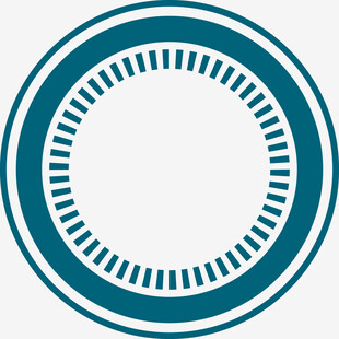 蓝白环形图案设计元素