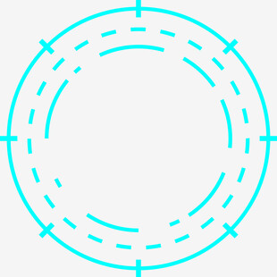 蓝色虚线环形图标