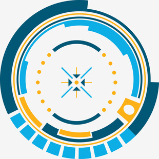 科技风圆形抽象图案设计