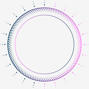 渐变线条圆形边框图案