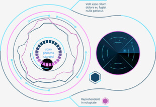 抽象科技感环形图案设计