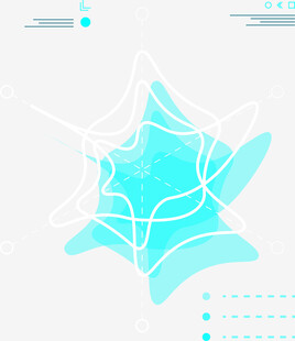 梦幻蓝星抽象几何图案