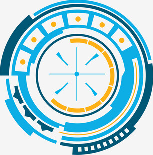 科技感圆形界面设计元素