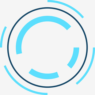 蓝色环形科技感图标