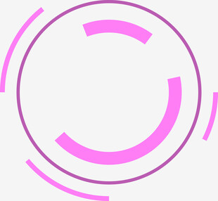 粉色环形科技感图标元素
