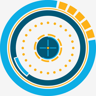 科技风圆形仪表盘图标