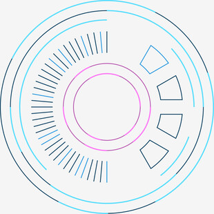 简约科技风圆形线条图案