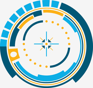 科技风圆形导航图标设计