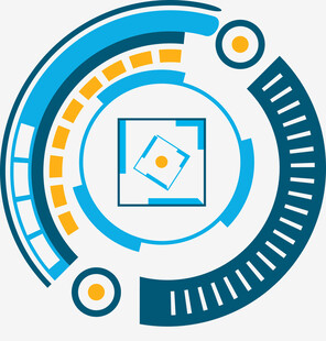 科技感圆形界面图标设计