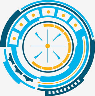 科技感圆形界面设计元素
