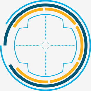 科技感圆形几何图案元素