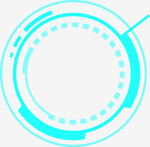科技感蓝色环形元素图案