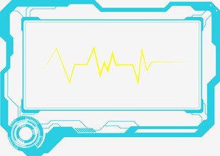 科技风心电图图案设计