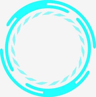 蓝绿色渐变环形动态元素