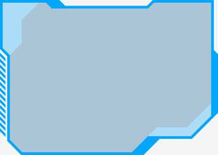 蓝色科技风边框背景图