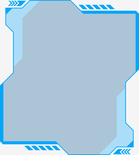 蓝色科技风边框背景图