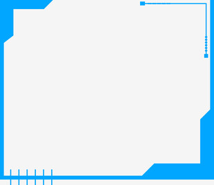 蓝色科技风边框设计元素